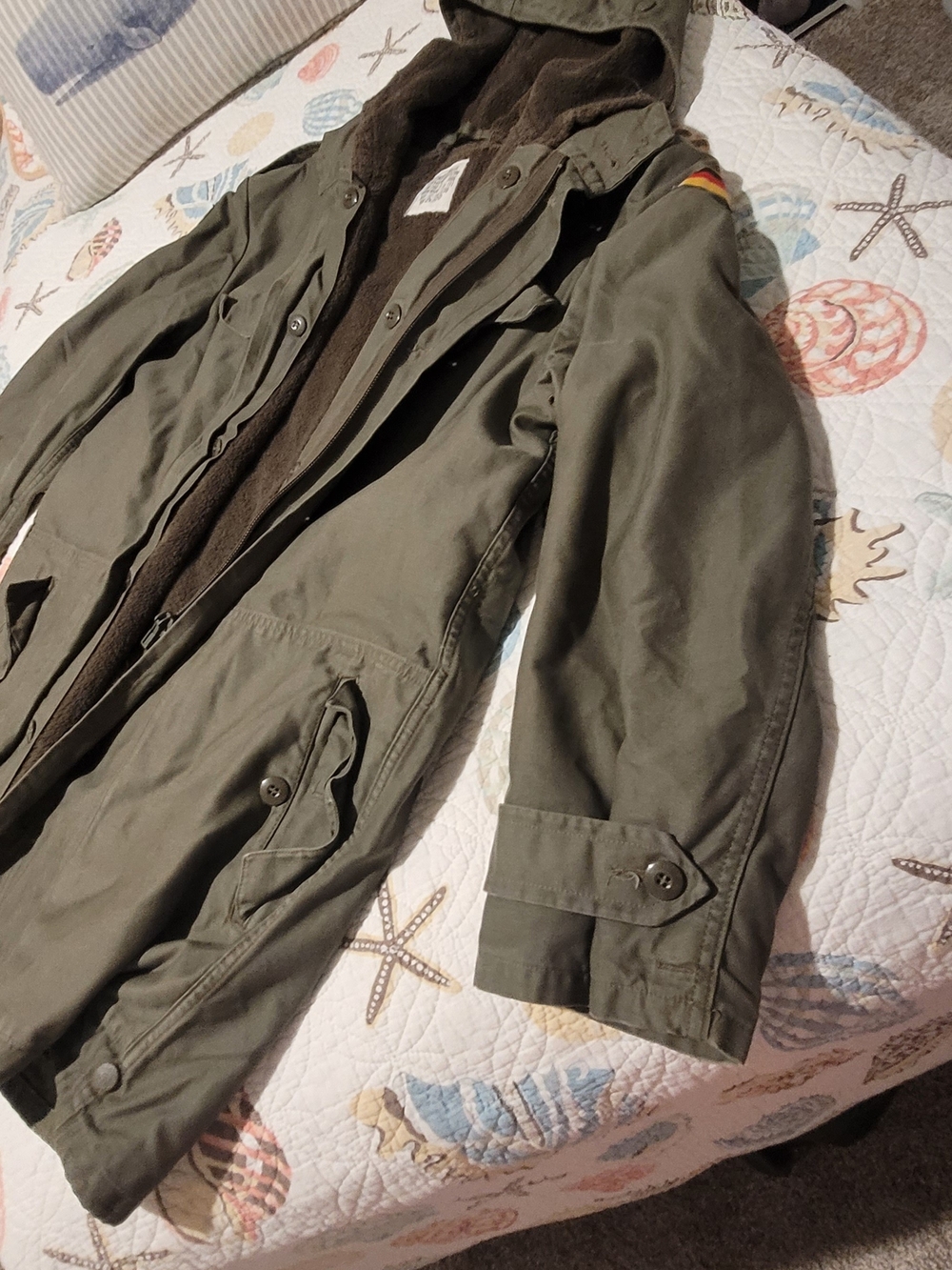 1980s Feuchter Ringelai Germany Army Lined Parka Jacket Size 180/190 - 95 Large - Picture 5 of 8